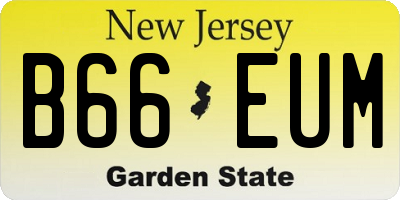 NJ license plate B66EUM