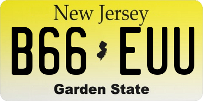 NJ license plate B66EUU