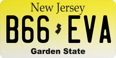 NJ license plate B66EVA