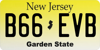 NJ license plate B66EVB