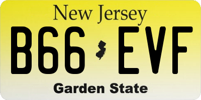 NJ license plate B66EVF