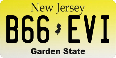 NJ license plate B66EVI