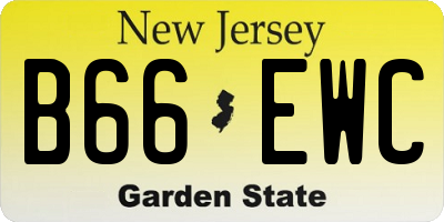 NJ license plate B66EWC