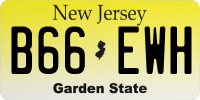 NJ license plate B66EWH
