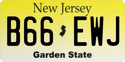 NJ license plate B66EWJ
