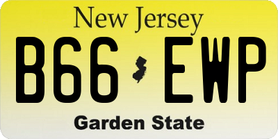 NJ license plate B66EWP