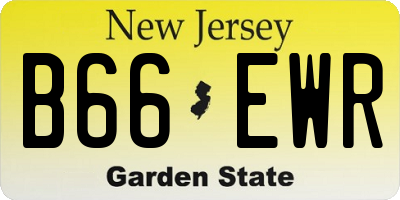 NJ license plate B66EWR