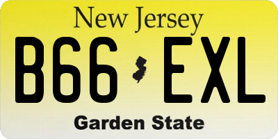 NJ license plate B66EXL