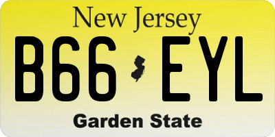 NJ license plate B66EYL