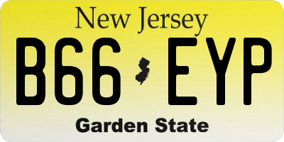 NJ license plate B66EYP