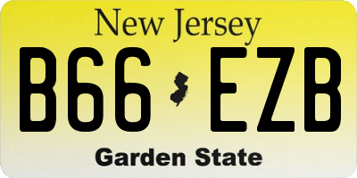 NJ license plate B66EZB