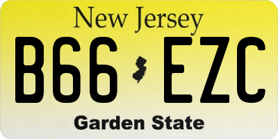 NJ license plate B66EZC