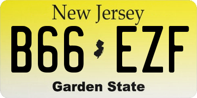 NJ license plate B66EZF