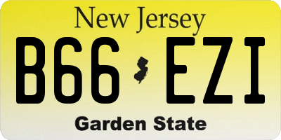 NJ license plate B66EZI