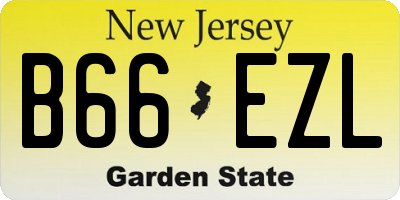 NJ license plate B66EZL