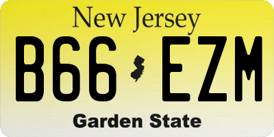 NJ license plate B66EZM