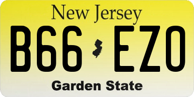 NJ license plate B66EZO