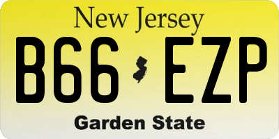 NJ license plate B66EZP