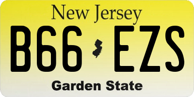 NJ license plate B66EZS