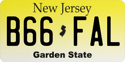 NJ license plate B66FAL