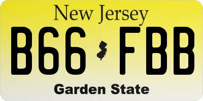 NJ license plate B66FBB