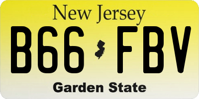 NJ license plate B66FBV
