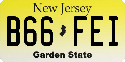 NJ license plate B66FEI