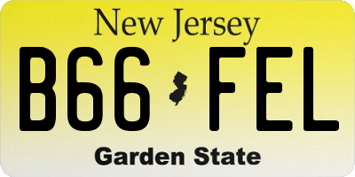 NJ license plate B66FEL