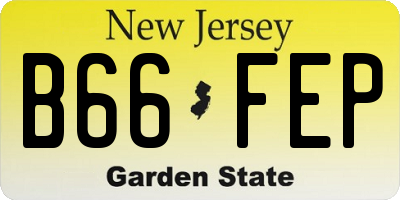 NJ license plate B66FEP