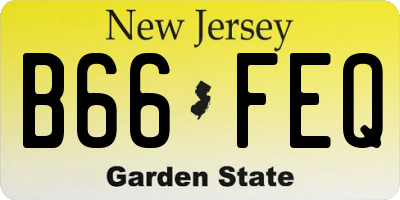 NJ license plate B66FEQ