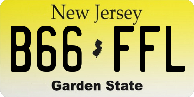NJ license plate B66FFL