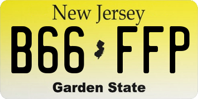NJ license plate B66FFP