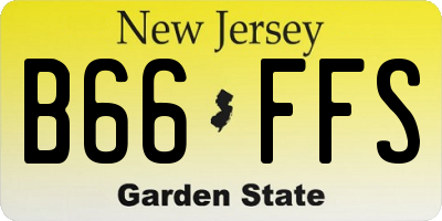 NJ license plate B66FFS
