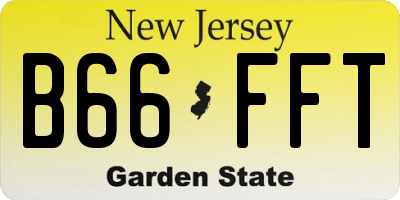 NJ license plate B66FFT