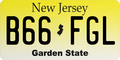 NJ license plate B66FGL