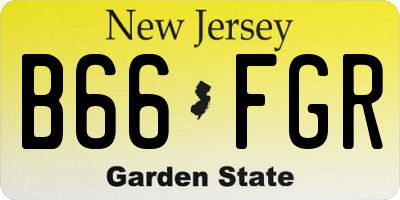 NJ license plate B66FGR