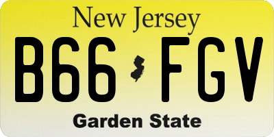 NJ license plate B66FGV