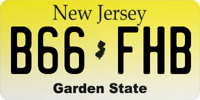NJ license plate B66FHB