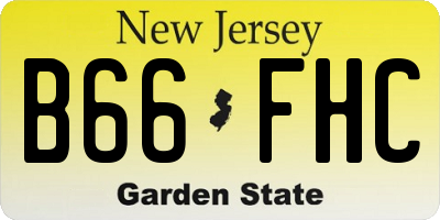 NJ license plate B66FHC