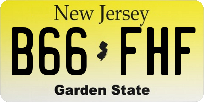 NJ license plate B66FHF