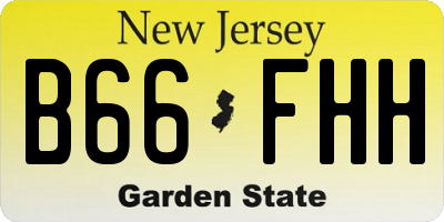 NJ license plate B66FHH