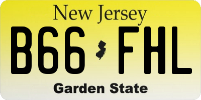 NJ license plate B66FHL