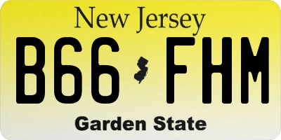 NJ license plate B66FHM