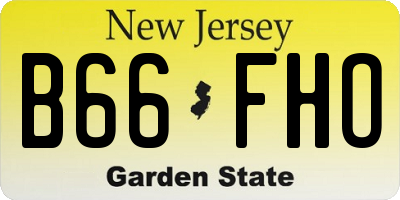 NJ license plate B66FHO