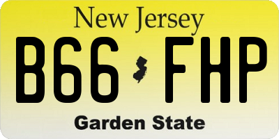 NJ license plate B66FHP