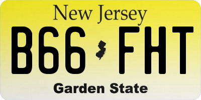 NJ license plate B66FHT