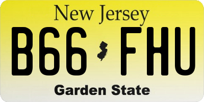 NJ license plate B66FHU