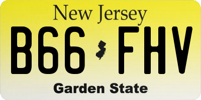 NJ license plate B66FHV