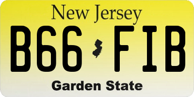 NJ license plate B66FIB
