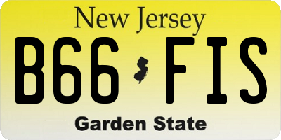 NJ license plate B66FIS